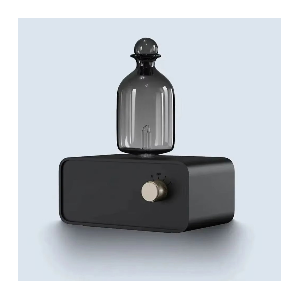 YCTMO Elektrischer Aroma Diffusor aus Glas mit Holzmaserung und 2600 mAh Akku für Home Office und Zimmer, Transparent - Bild 4