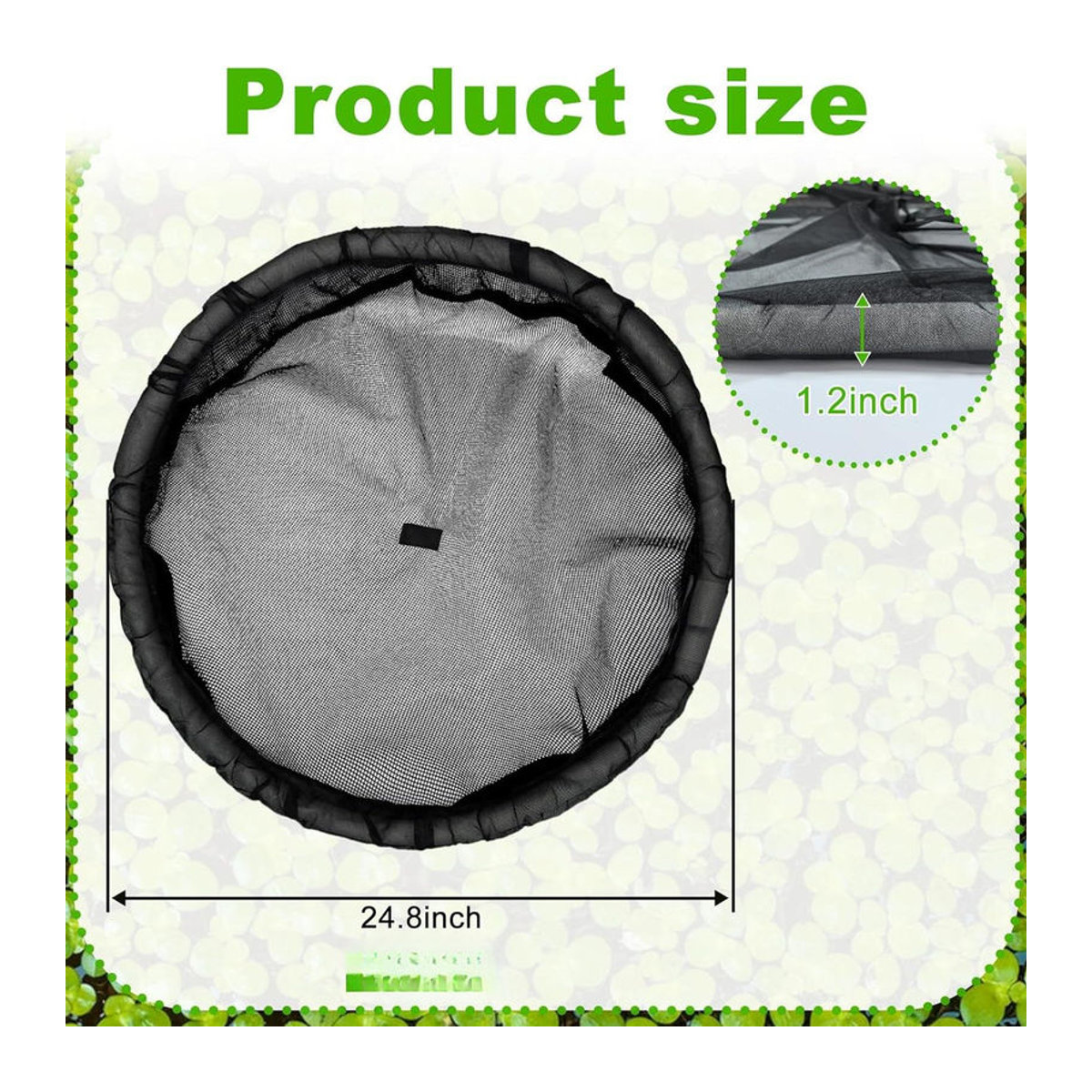 YDM Beauty Life Runde schwimmende Flora-Fischbarriere in Schwarz mit Durchmesser: 80 cm - Bild 2