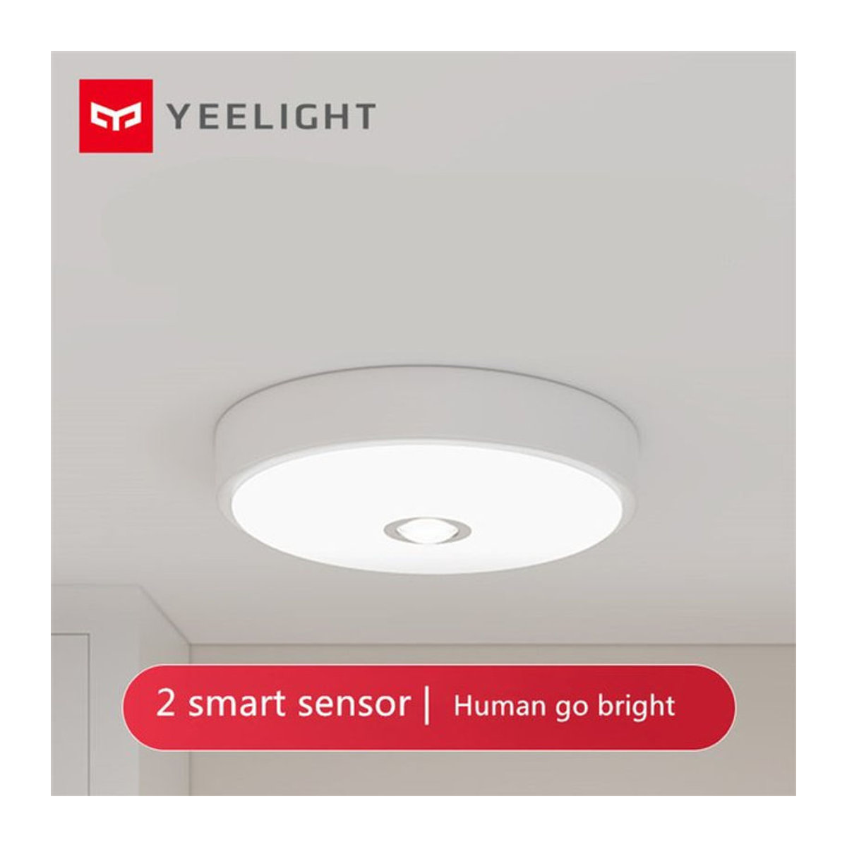 Yee light Kristall LED Deckenlampe mit Bewegungssensor und Lichtsensor, Weiß, 670lm, 5700k Kaltweiß, Glas - Bild 1
