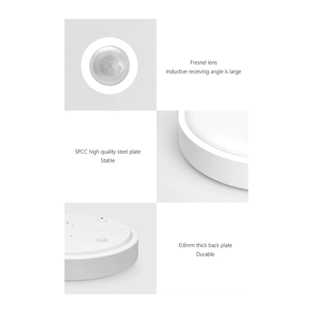 Yee light Kristall LED Deckenlampe mit Bewegungssensor und Lichtsensor, Weiß, 670lm, 5700k Kaltweiß, Glas - Bild 3