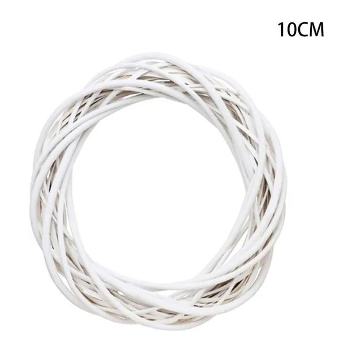 Yeebo Rattan Kranz Weiß Rundes DIY Bastelzubehör für Dekorationen wie Hochzeit, Weihnachten oder Ostern - Bild 1