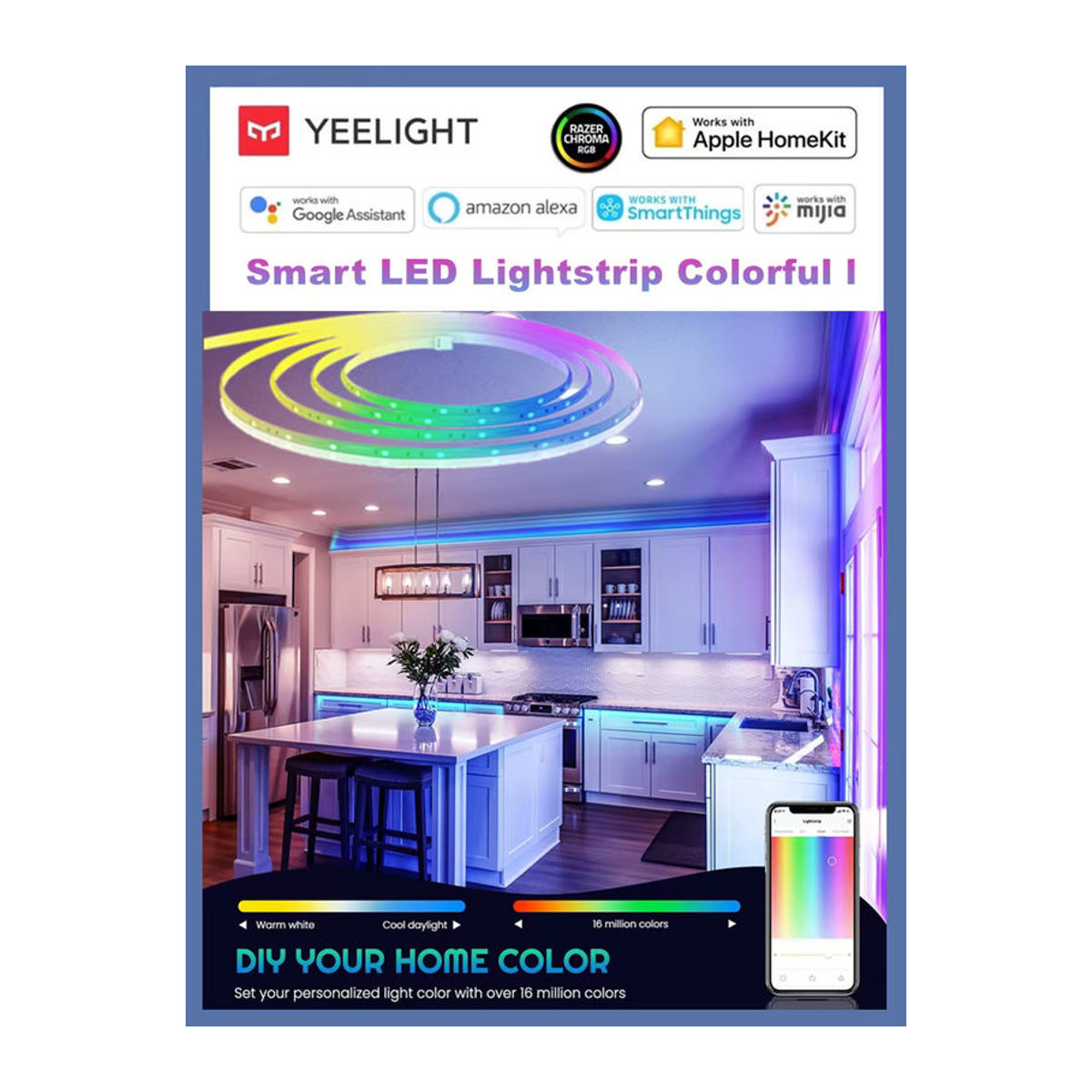 Yeelight Aurora Smart 1S Plus LED RGB Lichtleiste, bunt, WiFi-Steuerung mit App-Assistent und Homekit für dein Smart Home - Bild 5