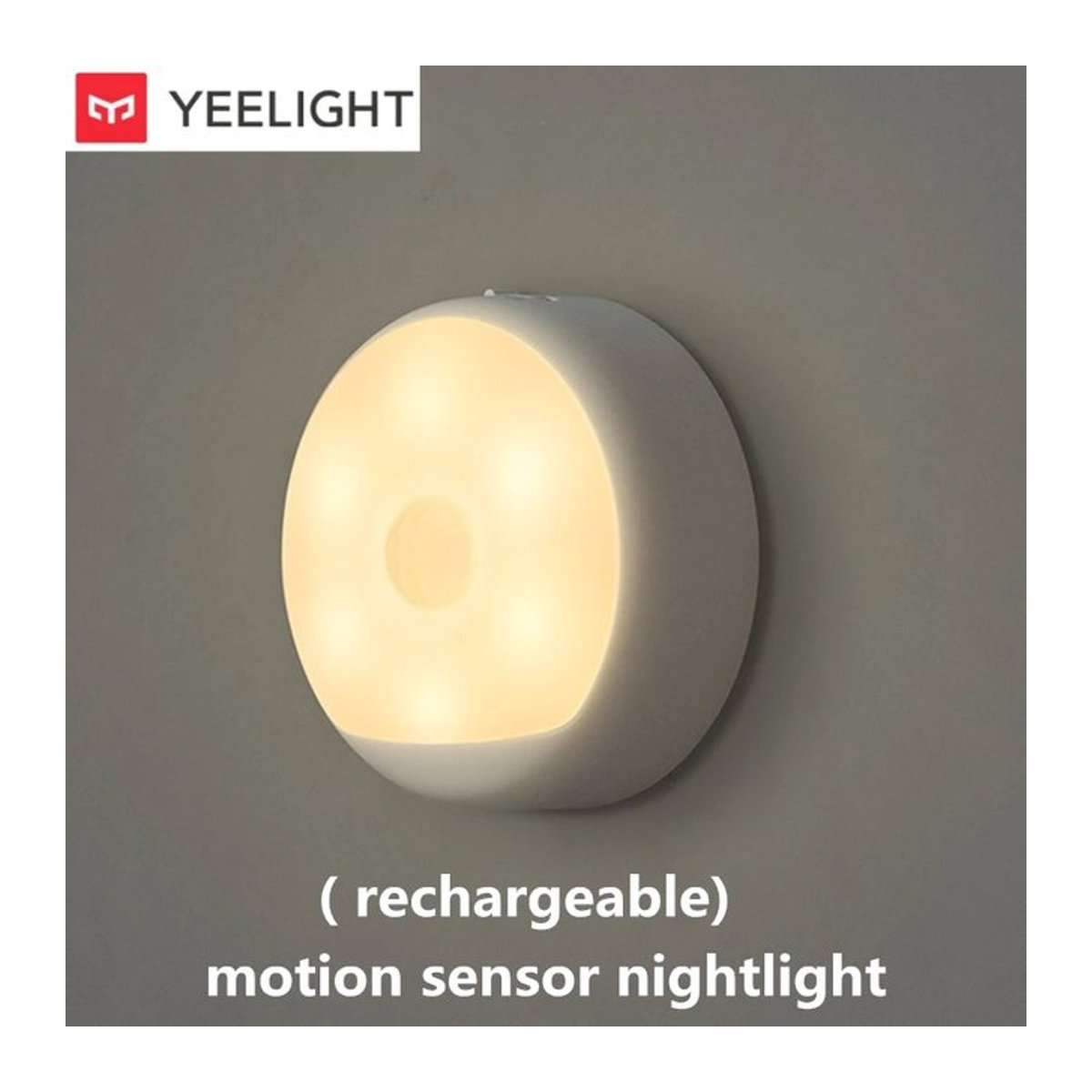 Yeelight LED-Nachtlicht mit Bewegungsmelder in Weiß, wiederaufladbar und minimalistisch für Schlafzimmer, Schrank oder Flur - Bild 1