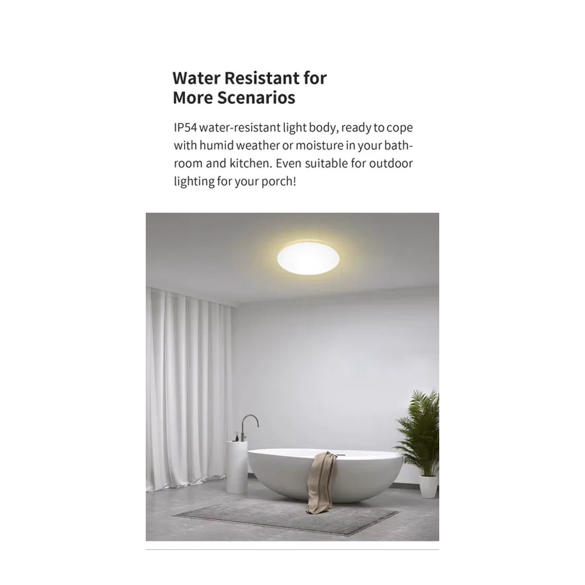 Yeelight Smart LED RGB Deckenleuchte mit WLAN, dimmbar, Farbtemperatur 2700K-6500K, ultradünnes Design, Sprachsteuerung via App, HomeKit und Mi Home, bunt - Bild 3
