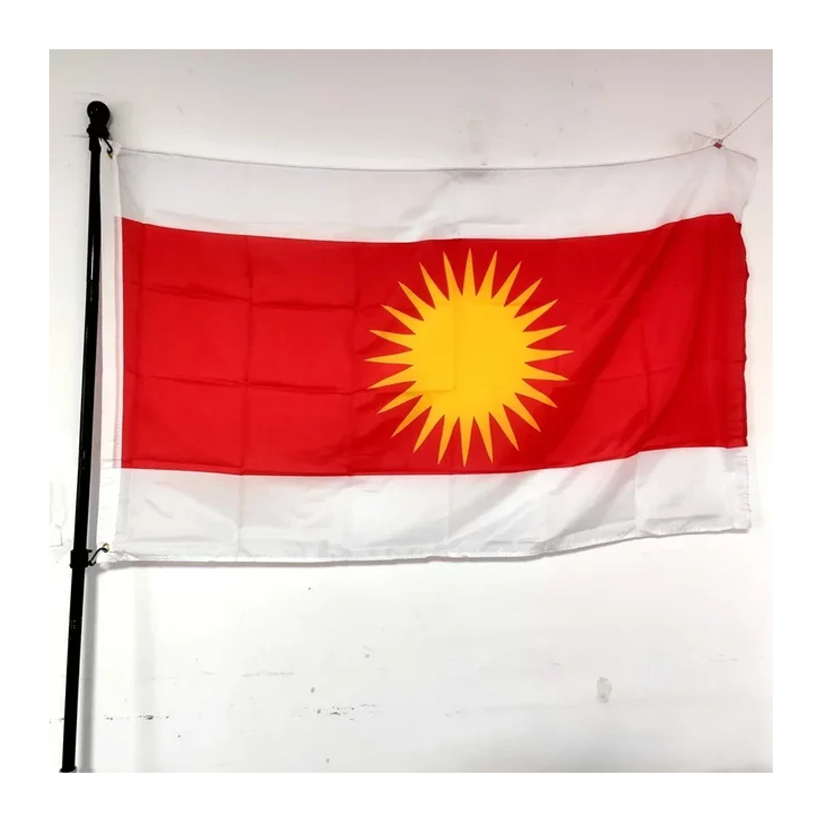 Yeezidi-Flagge als dekoratives Banner aus Textil in Mehrfarbig, B x H: 150 x 90 cm - Bild 1