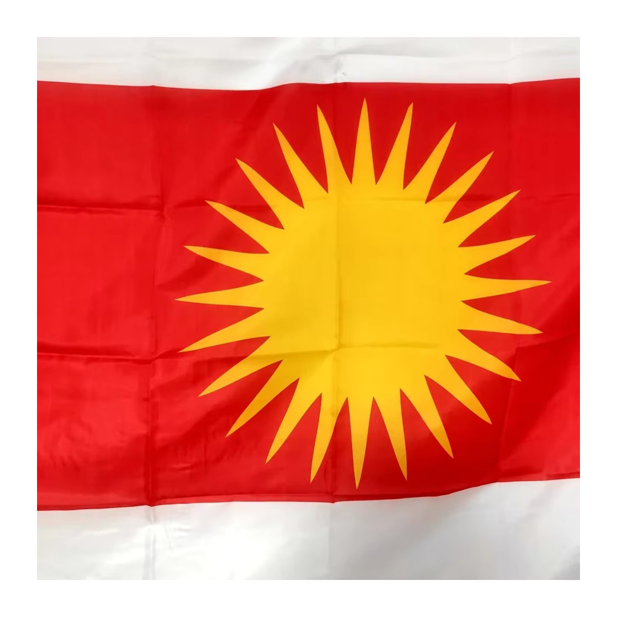 Yeezidi-Flagge als dekoratives Banner aus Textil in Mehrfarbig, B x H: 150 x 90 cm - Bild 2