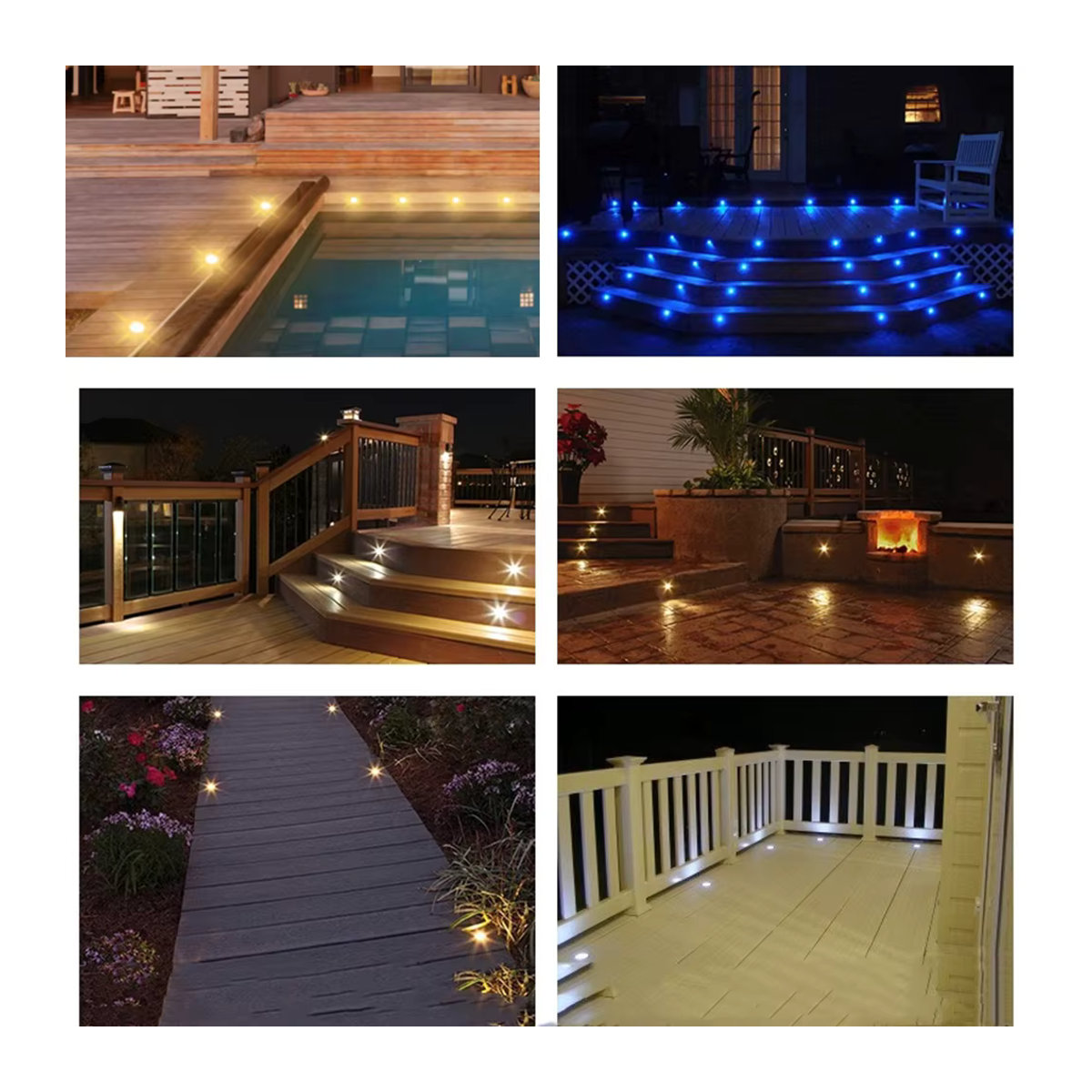 YELEDWAY LED Einbau-Unterflurleuchte IP67 Wasserdicht, 1W Outdoor Garten Spotlicht aus Aluminium in Silber - Bild 2