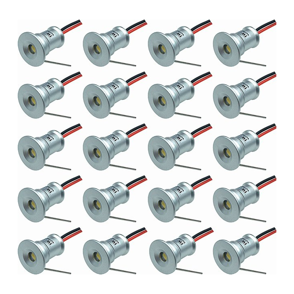 YELEDWAY LED Einbaustrahler Mini Spot 12V in Silber, IP65 wasserdichte Wegeleuchte aus Aluminium für Treppen und Außenbereiche - Bild 1