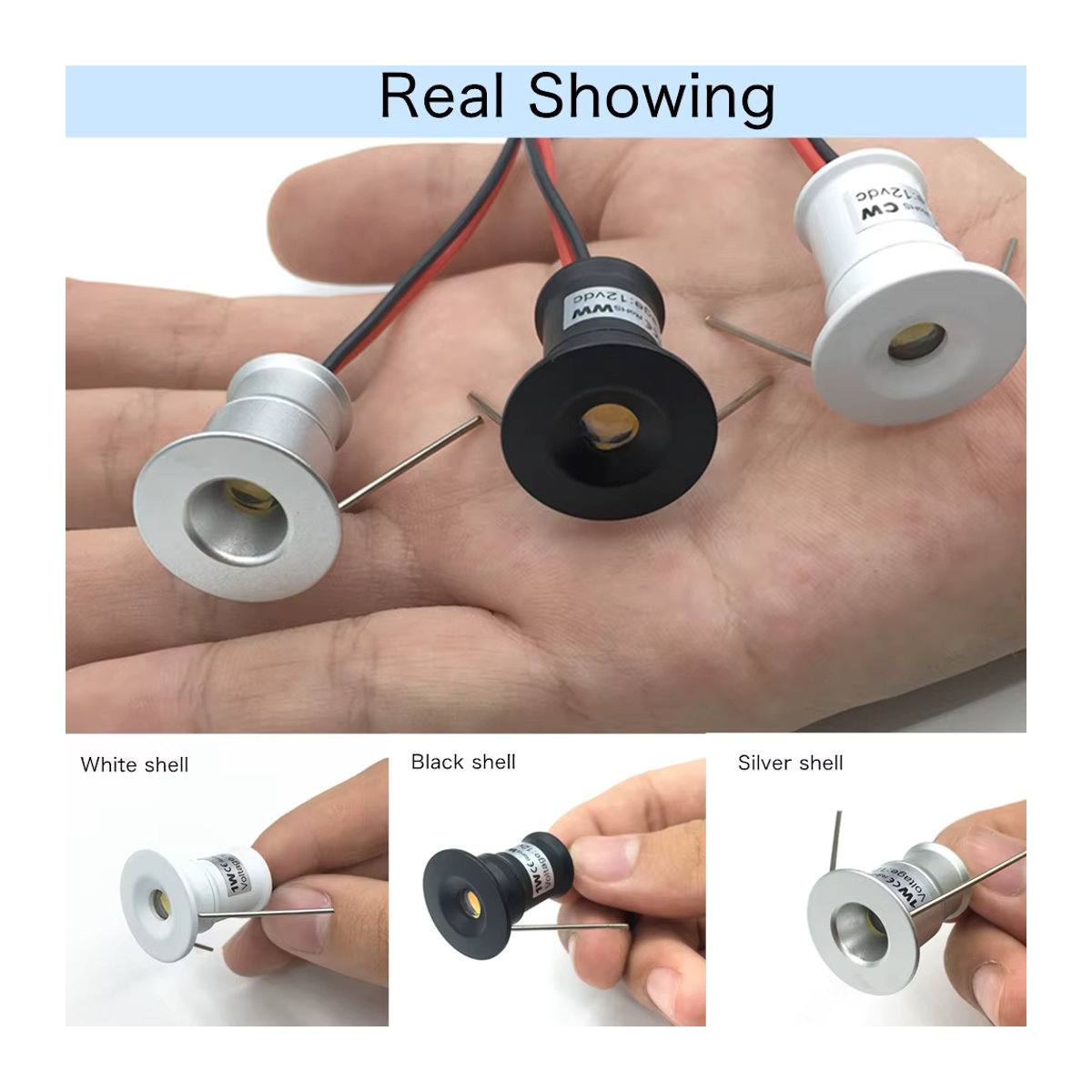 YELEDWAY LED Einbaustrahler Mini Spot 12V in Silber, IP65 wasserdichte Wegeleuchte aus Aluminium für Treppen und Außenbereiche - Bild 2