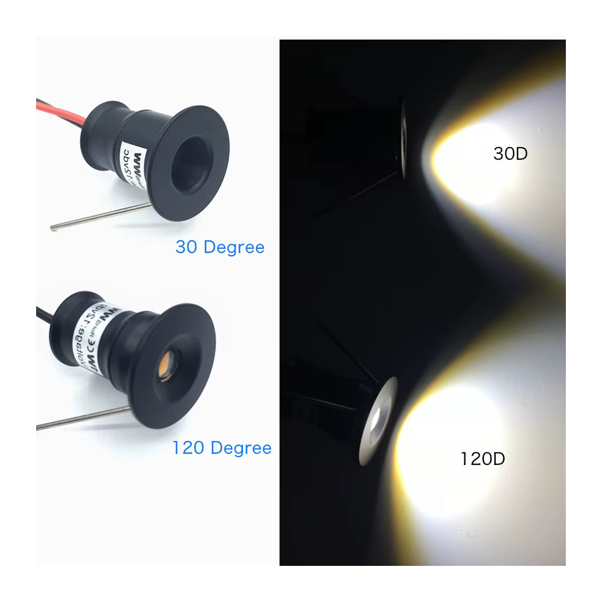 YELEDWAY LED Einbaustrahler Mini Spot 12V in Silber, IP65 wasserdichte Wegeleuchte aus Aluminium für Treppen und Außenbereiche - Bild 5