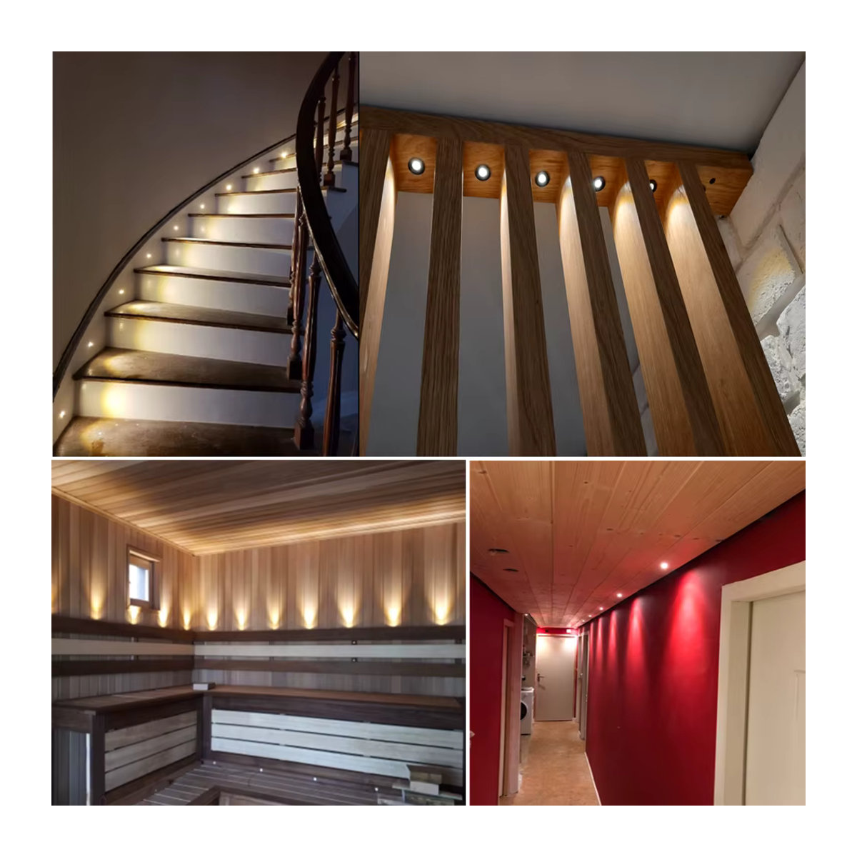 YELEDWAY Mini LED-Einbaustrahler in Schwarz, 1W dimmbarer Downlight aus Aluminium für Vitrinen, Schränke und Küchen - Bild 5