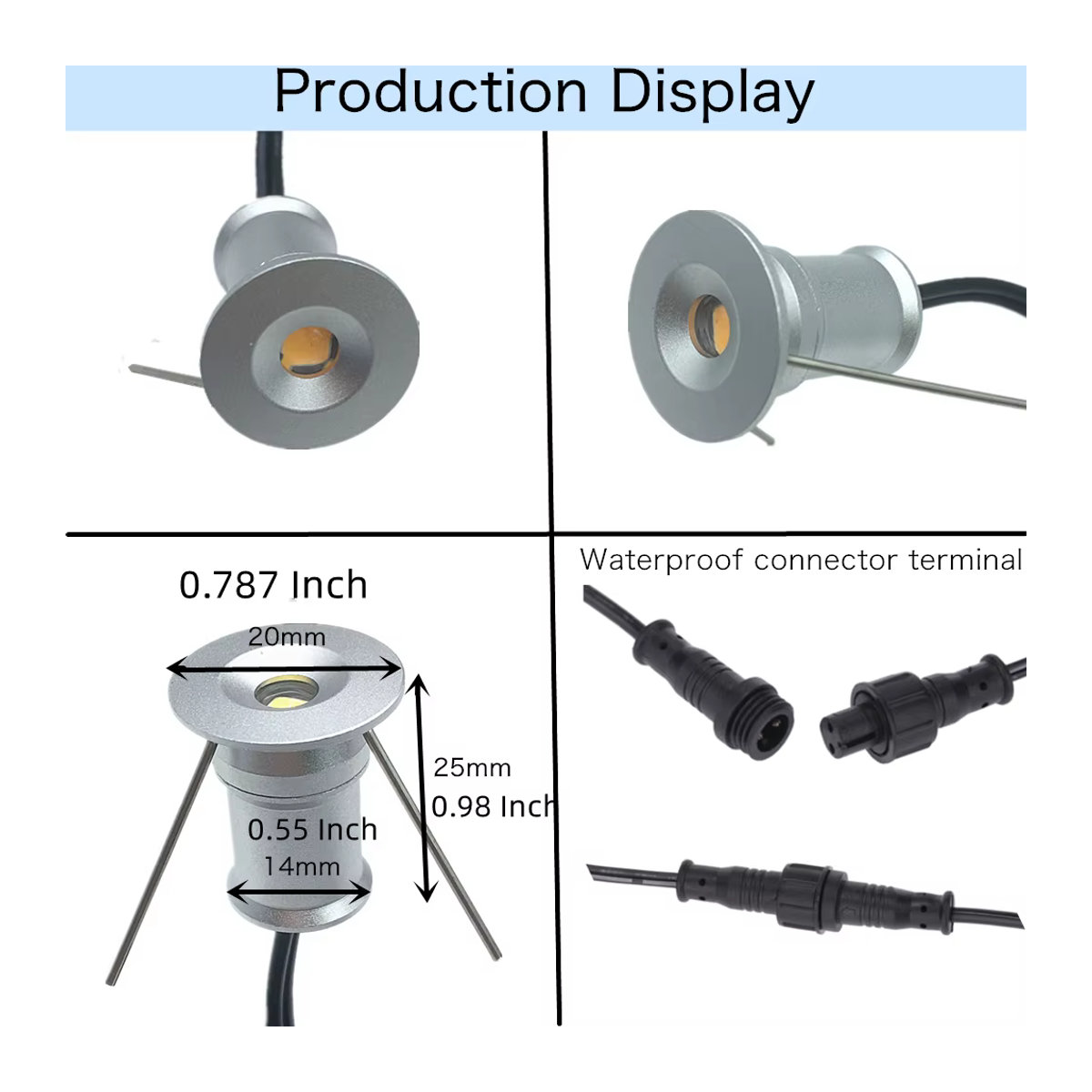 YELEDWAY Mini-LED-Wegeleuchte aus Edelstahl und Aluminium, IP67 wasserdicht, minimalistisches Design für Gartentreppen und Landschaftsbeleuchtung - Bild 4