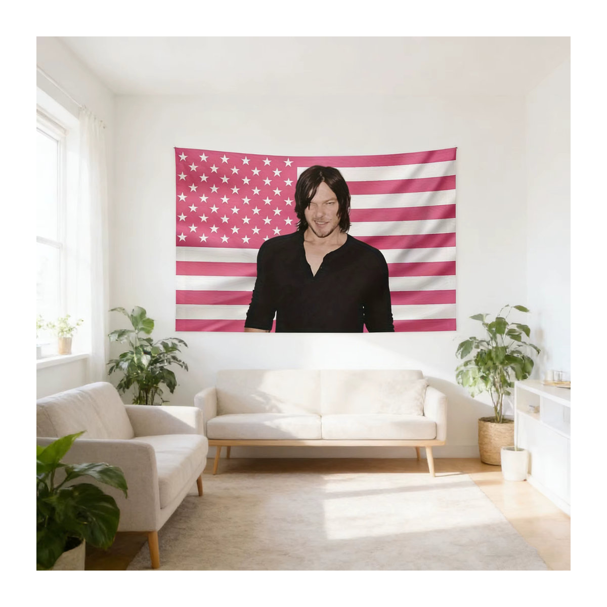 YGHCYUE Daryl Dixon Wandteppich, ästhetische Wandkunst für Schlafzimmer und Schlafsäle, mehrfarbig, B/H: 60 x 60 cm - Bild 2