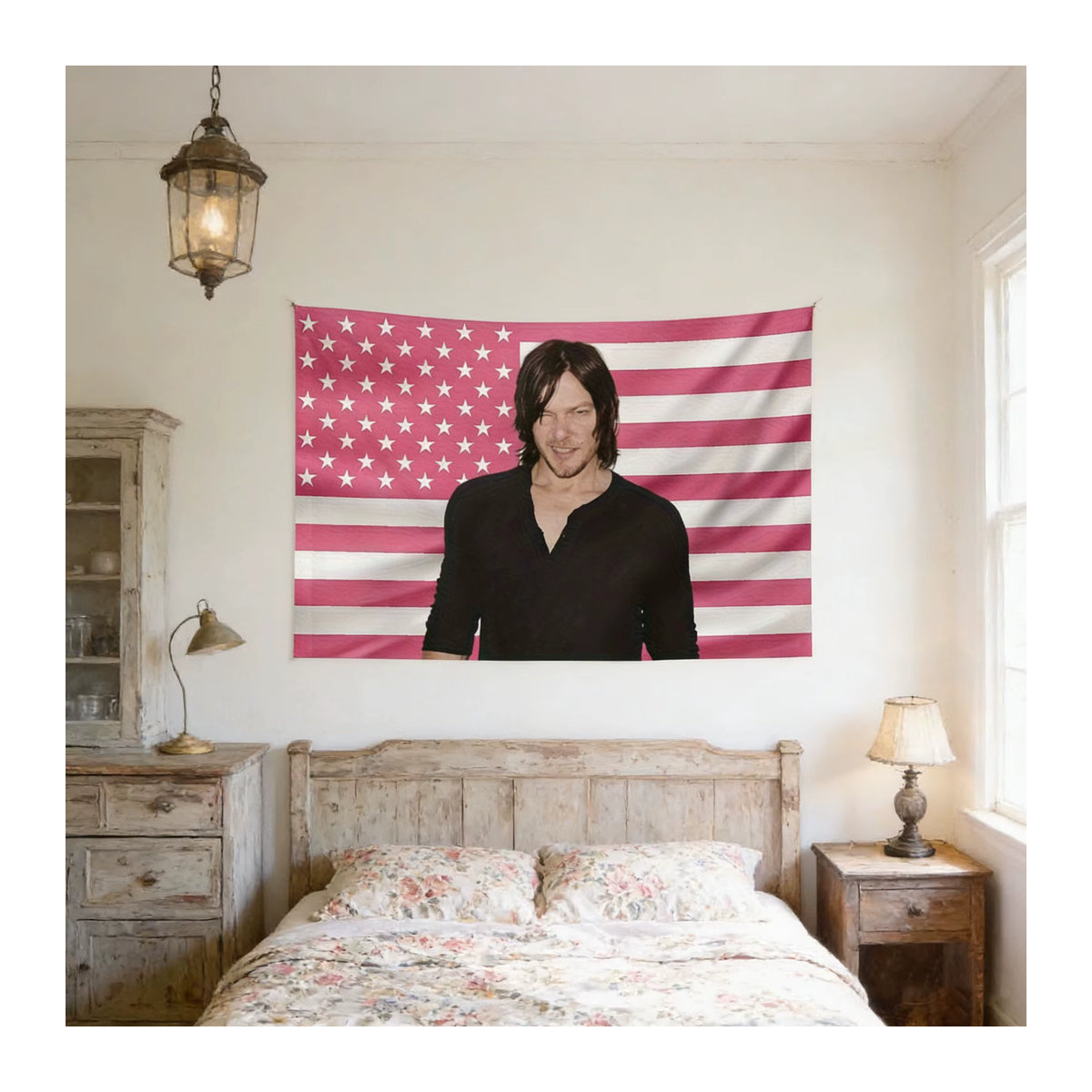 YGHCYUE Daryl Dixon Wandteppich, ästhetische Wandkunst für Schlafzimmer und Schlafsäle, mehrfarbig, B/H: 60 x 60 cm - Bild 3