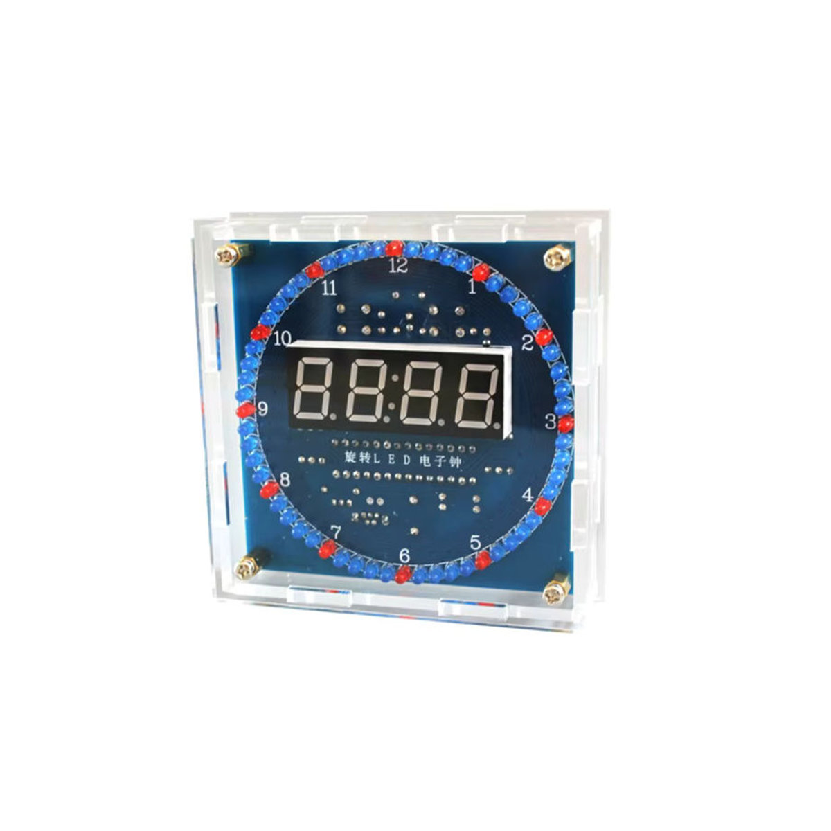 YGZCMH DIY Elektronische LED Digitaluhr Kit mit Temperaturanzeige und Lichtsteuerung in Blau - Bild 4