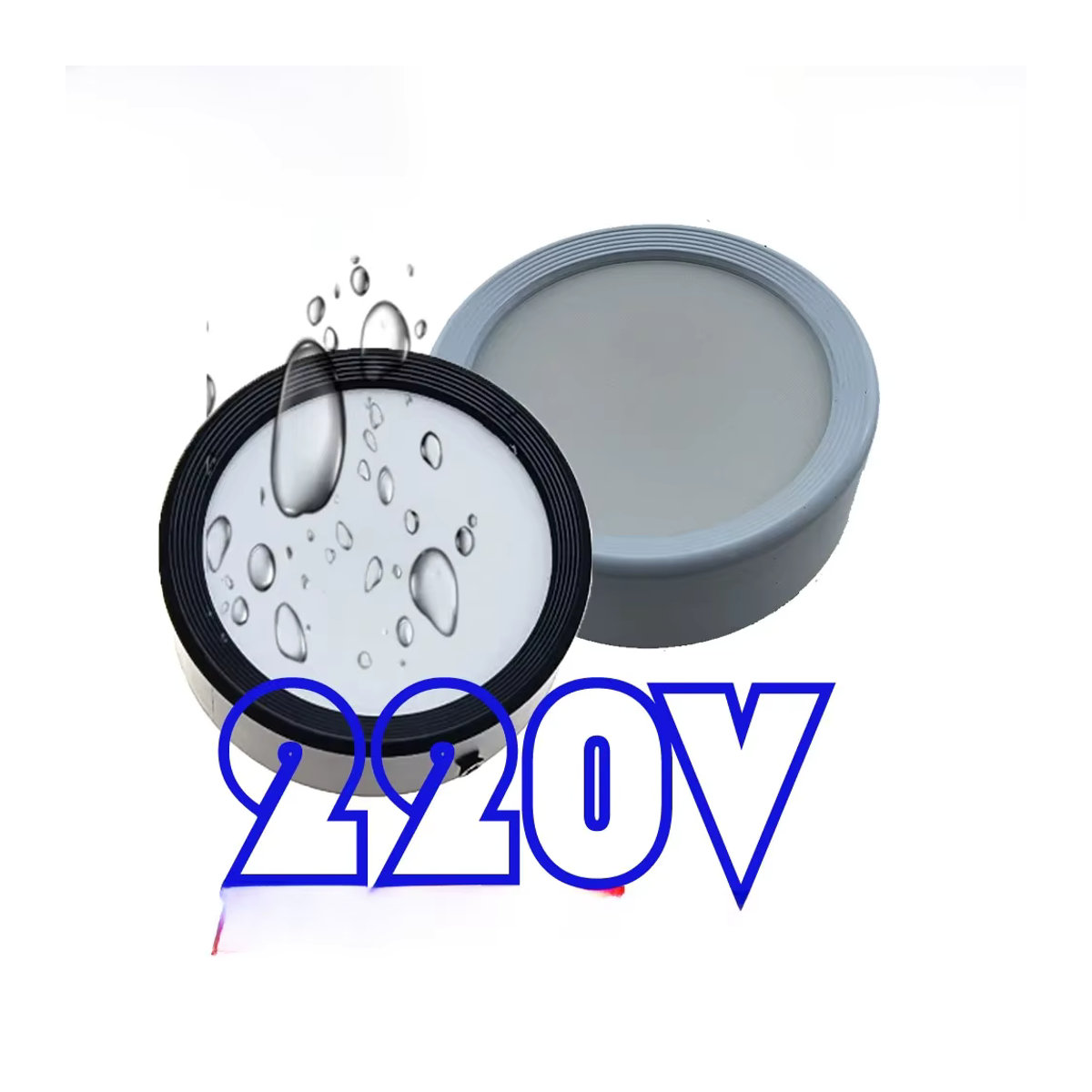 Yiamazing LED Wandleuchte Schwarz, Ultradünnes IP66 Wasserdichtes Downlight für Außenbereich und Badezimmer, 12 W - Bild 1