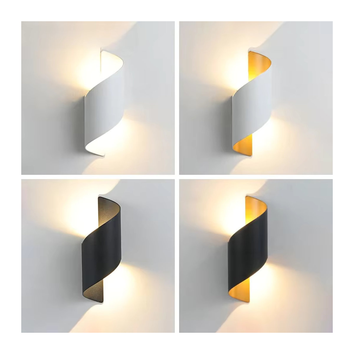 YICHENG LED Wandleuchte in Weiß mit modernem Spirale Design und 10W für Innen und Außen - Bild 1