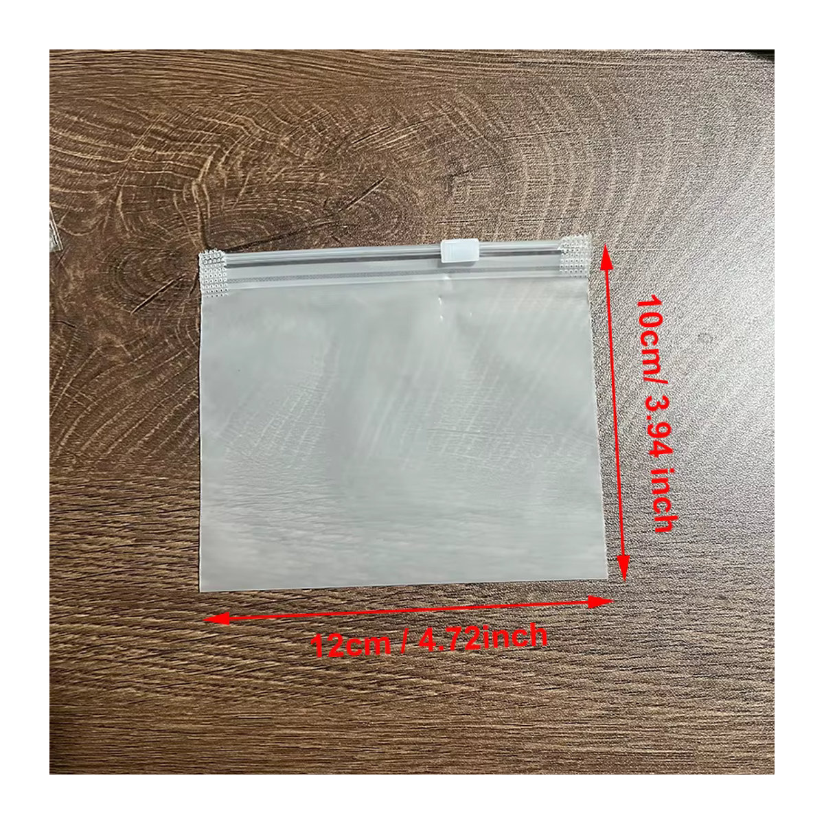 Yidensy Zipper Kunststoff Taschen 10er Set Halb Transparent Matt Weiß B: 12 cm, H: 10 cm Schmuckbeutel für Halsketten, Ohrringe und Haarspangen - Bild 3