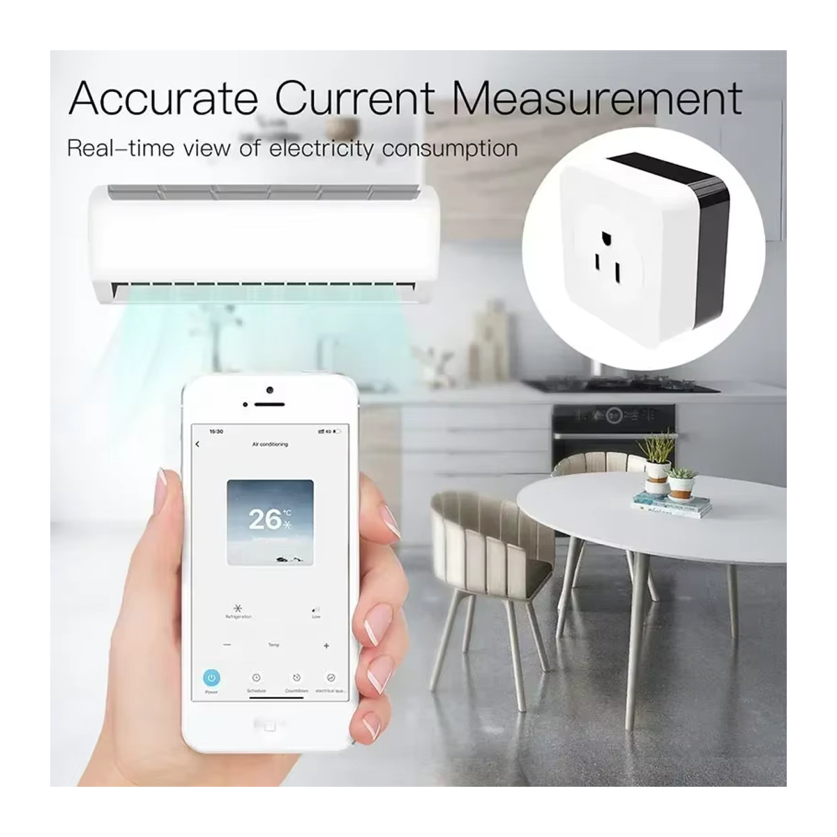 YIDIELE Smart WiFi Klimaanlagen Steckdose mit IR Fernbedienung in Weiß für Tuya und Smart Life, kompatibel mit Alexa und Google Home - Bild 4
