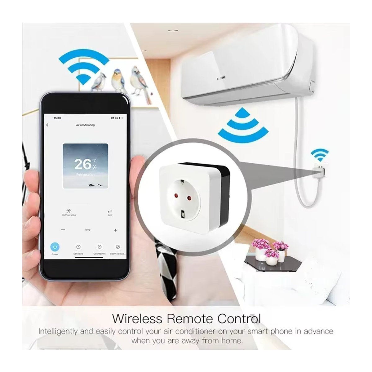 YIDIELE Smart WiFi Klimaanlagen Steckdose mit IR Fernbedienung in Weiß für Tuya und Smart Life, kompatibel mit Alexa und Google Home - Bild 5