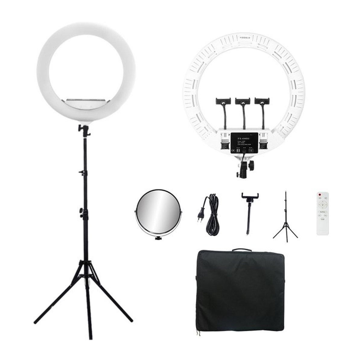 Yidoblo FS640II Professionelle 22-Zoll LED Ringlampe mit Stativ 100 W für Make-up, Tattoo, Video und Fotostudio mit CRI95 - Bild 1