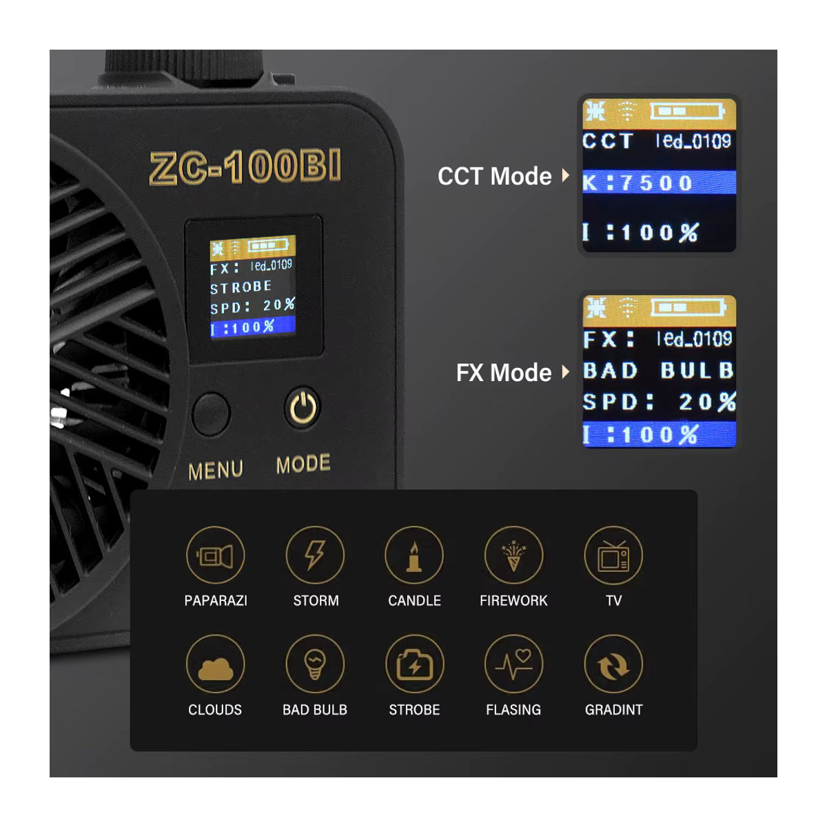Yidoblo LED Taschenfülllicht 100 W dimmbar mit - Bild 4