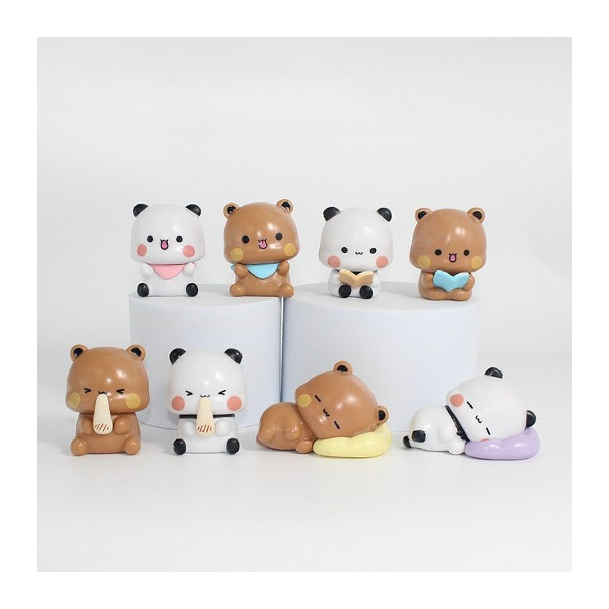Yier Panda Bär Blind Box Kawaii Bubu Dudu Figuren, mehrfarbige Anime Action Figuren als Schreibtisch Dekor Ornament - Bild 1