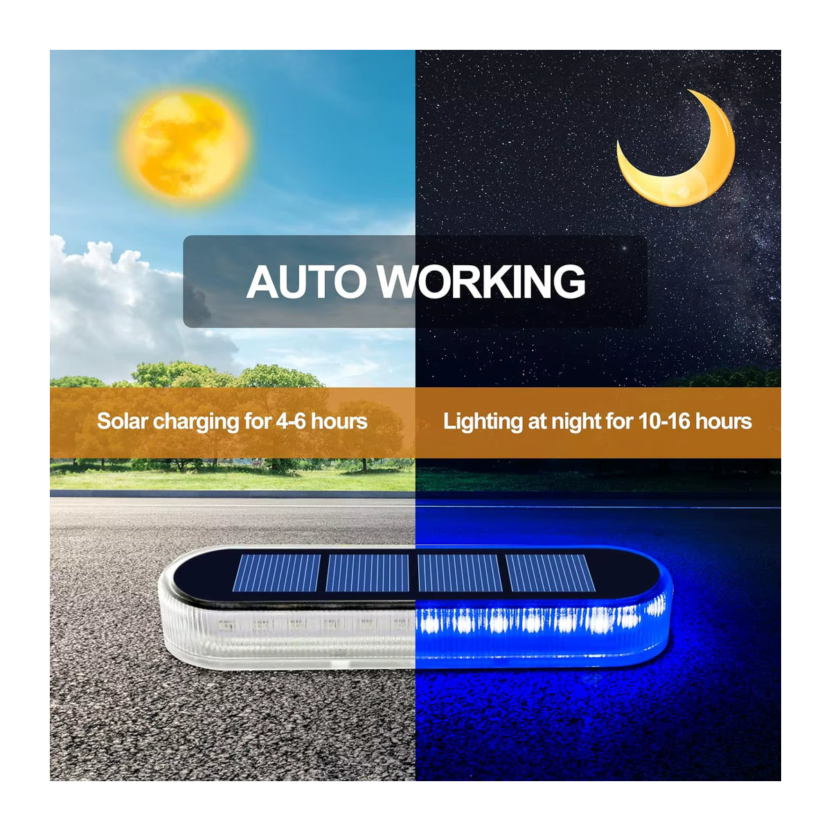 Yilaie Solar Deck Licht Outdoor Solarleuchte mit 30 LEDs, IP68 wasserdicht, Silber, minimalistisches Design für Geländer, Zaun und Hof - Bild 2