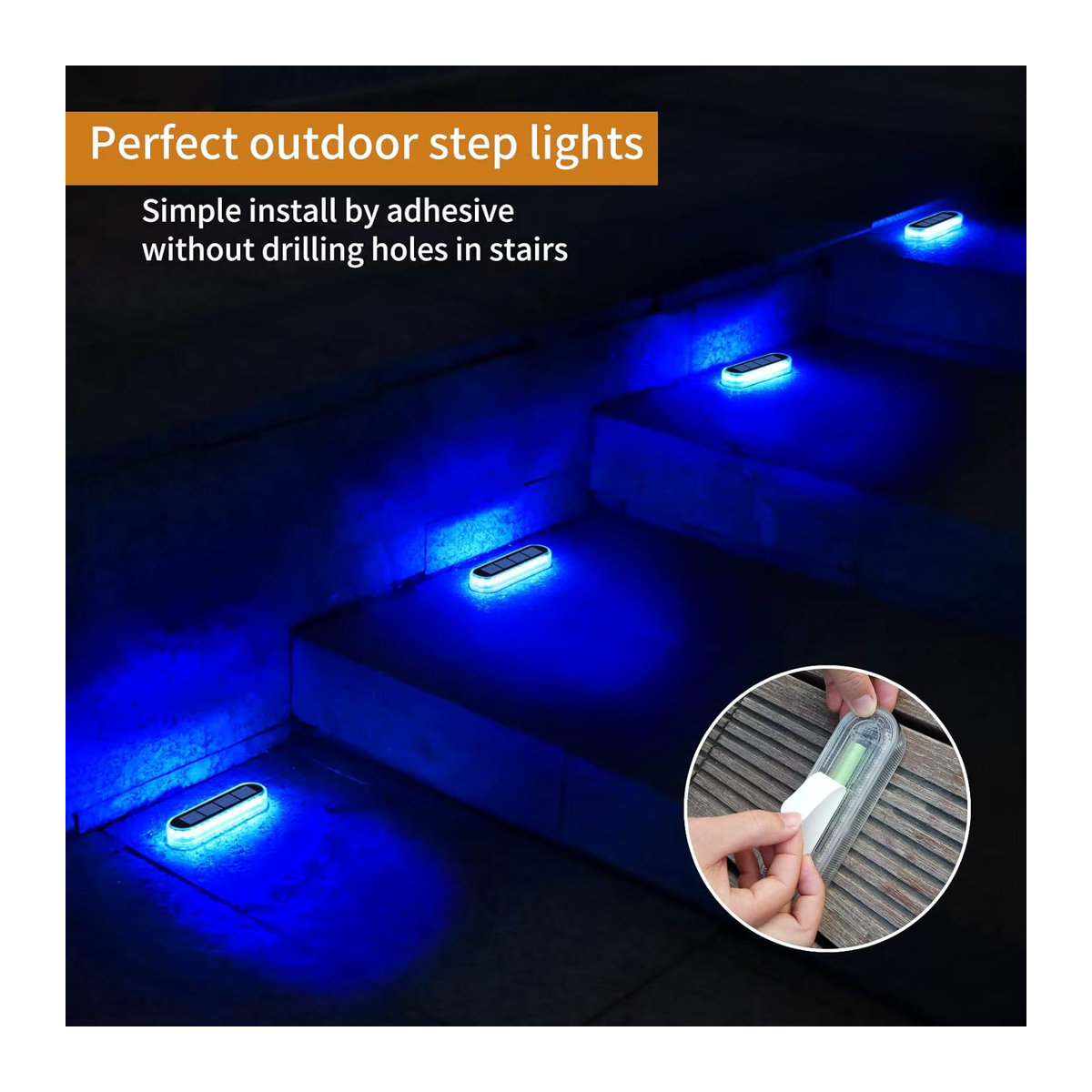 Yilaie Solar Deck Licht Outdoor Solarleuchte mit 30 LEDs, IP68 wasserdicht, Silber, minimalistisches Design für Geländer, Zaun und Hof - Bild 4