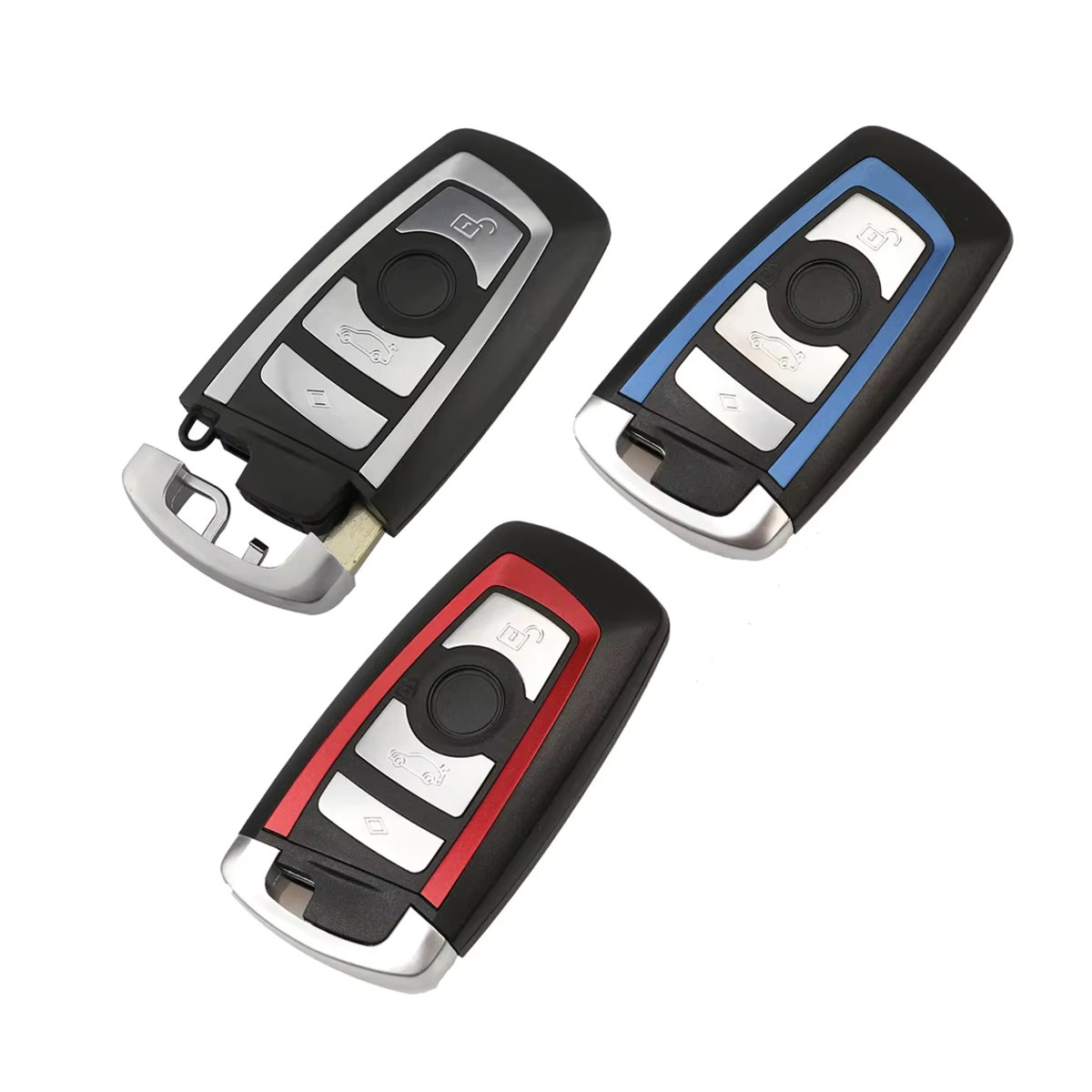 YIQIXIN Autoschlüsselhülle für BMW E90 E92 E93 X5 F10 F20 F30 F40 E38 E39 E46 M5 X3 Z4 E60 E63 X6 F22 F01 in Blau oder Schwarz - Bild 3
