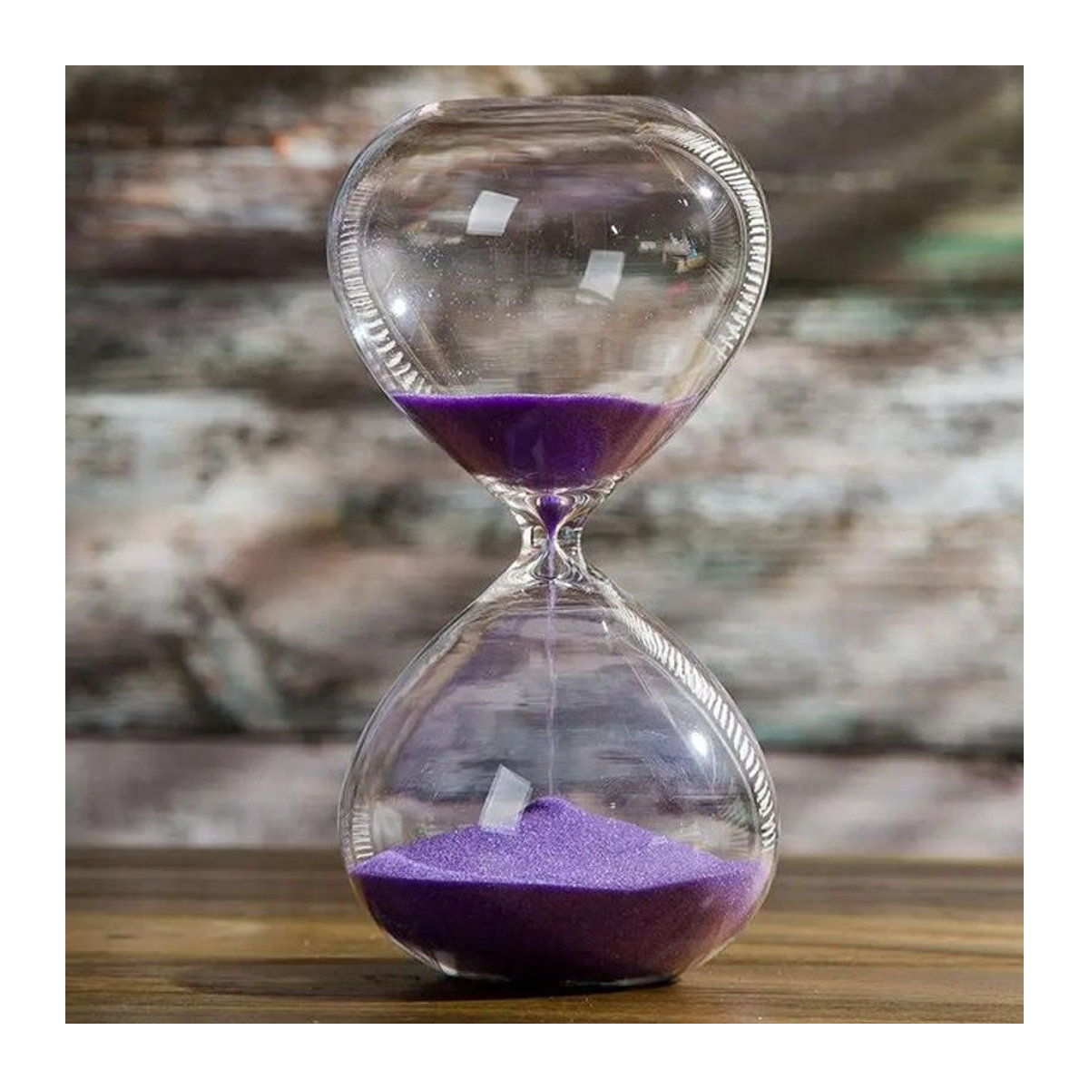 Yiran Furniture Sanduhr aus Glas in Lila für 15 Minuten Zeitmanagement und dekorative Zwecke - Bild 1