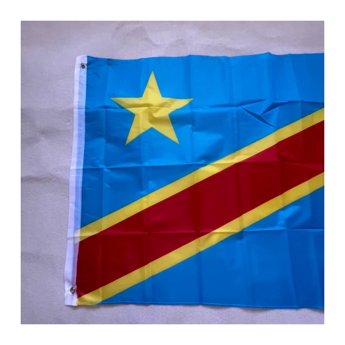 YIXIN Nationalflagge Demokratische Republik Kongo als Banner zur Heimdekoration, mehrfarbig, B: 90 cm, H: 150 cm - Bild 2