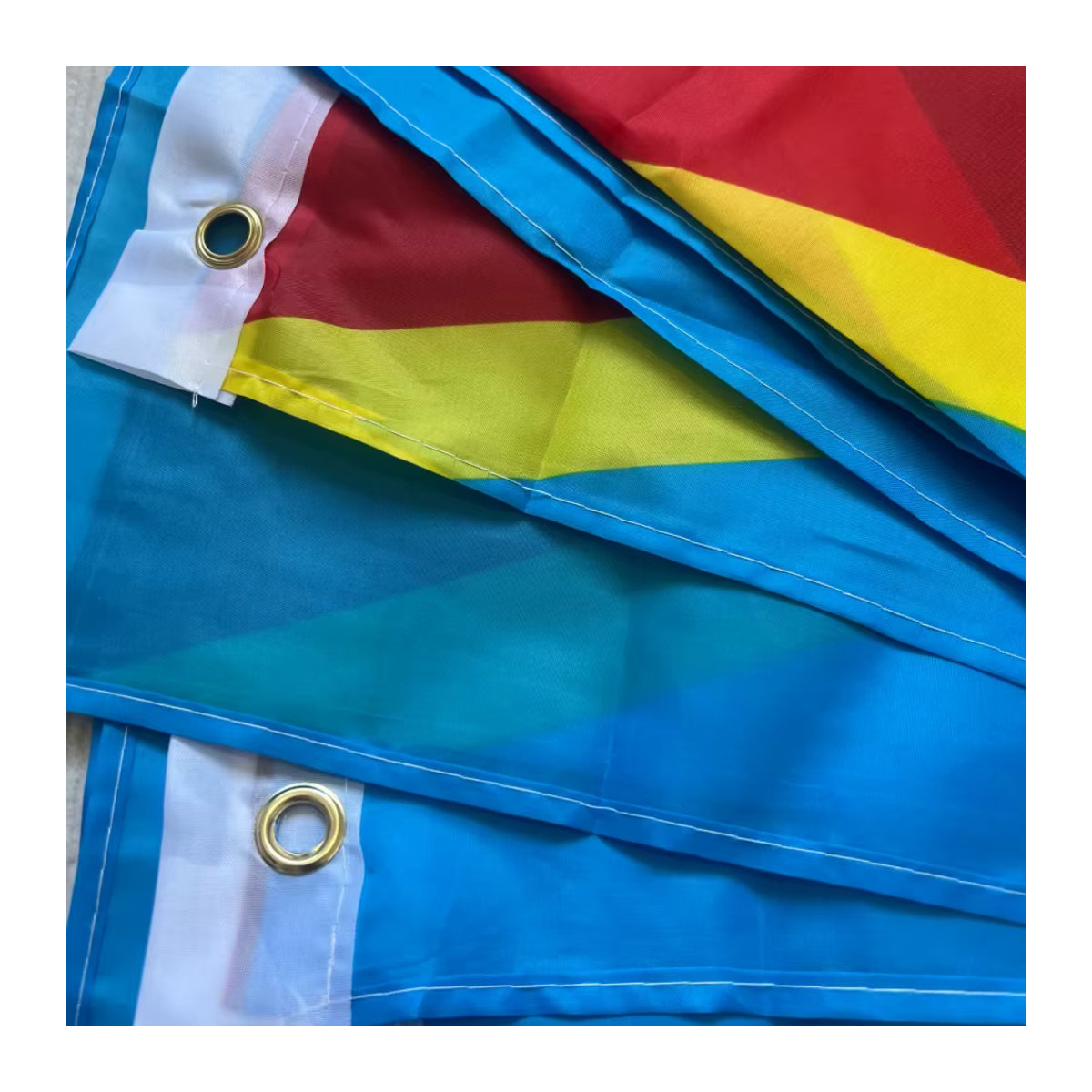 YIXIN Nationalflagge Demokratische Republik Kongo als Banner zur Heimdekoration, mehrfarbig, B: 90 cm, H: 150 cm - Bild 4