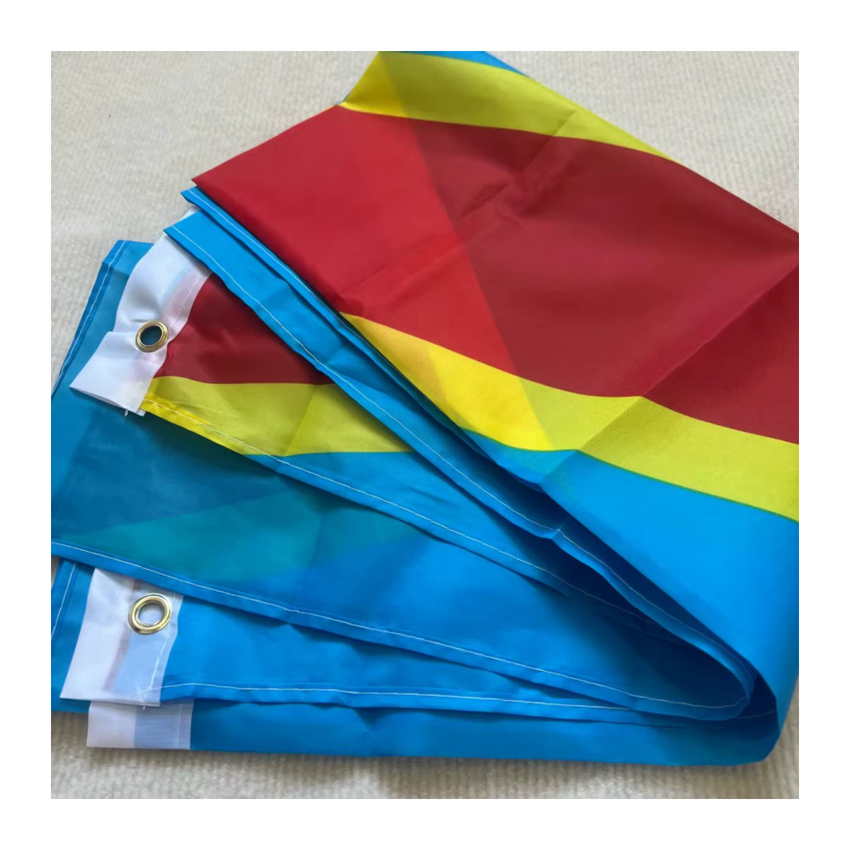 YIXIN Nationalflagge Demokratische Republik Kongo als Banner zur Heimdekoration, mehrfarbig, B: 90 cm, H: 150 cm - Bild 5