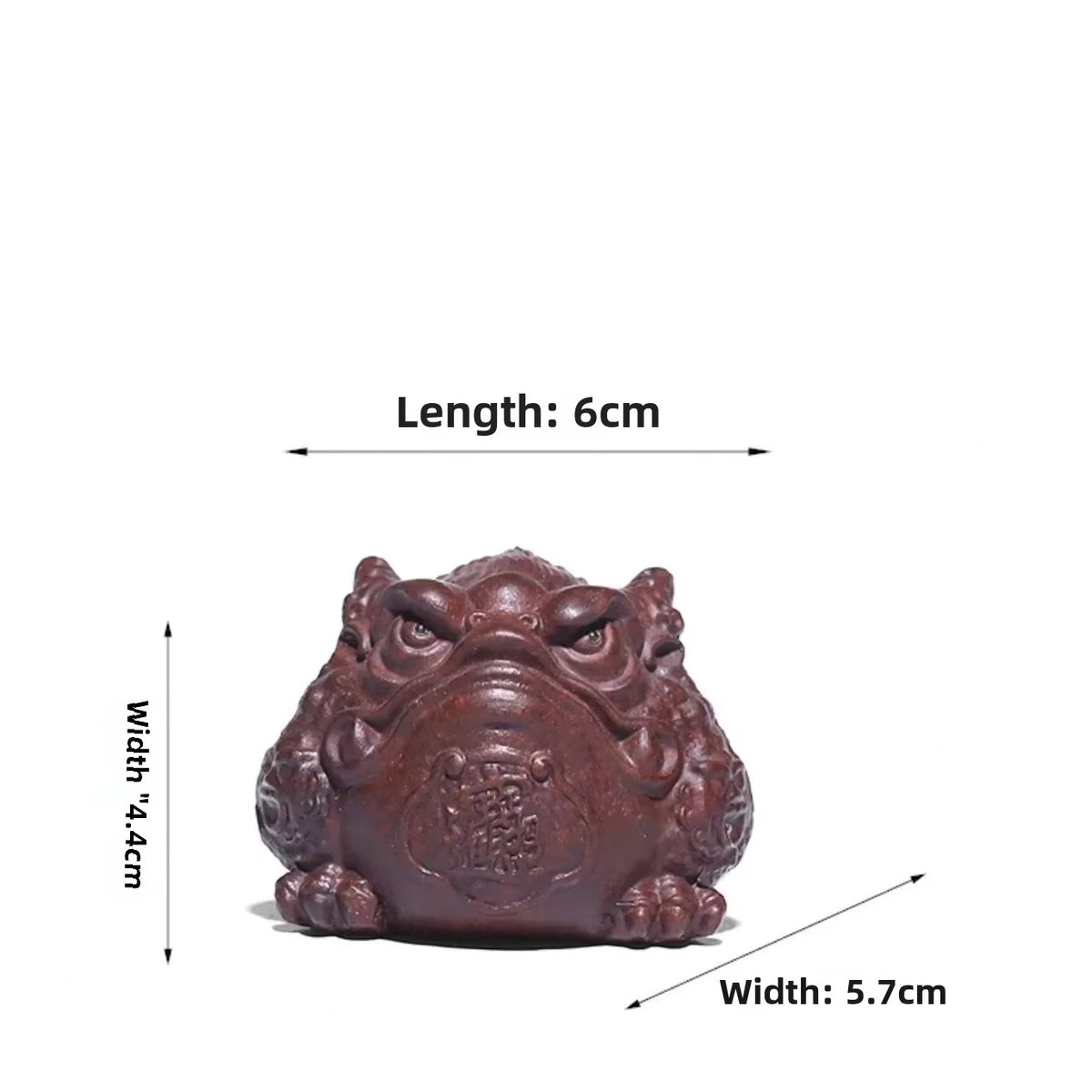 Yixing Purple Clay Tea Pet – Goldene 3-beinige Krötenfigur aus Keramik in Braun und Gold für deine Zen-Teezeremonie - Bild 4