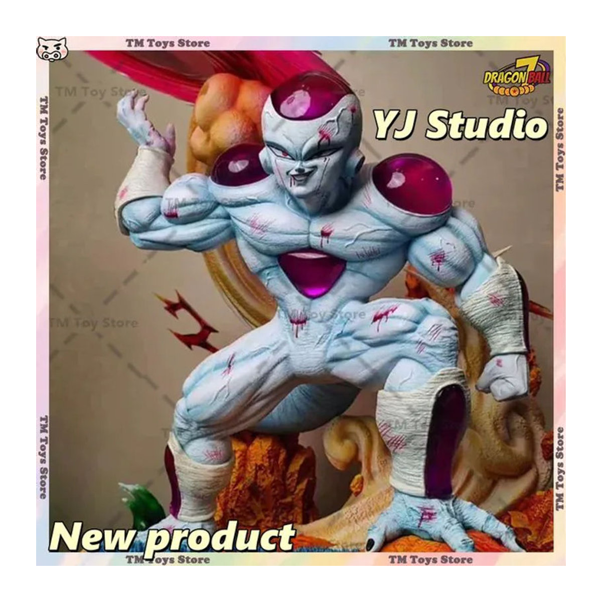 YJ Studio Dragon Ball Frieza Anime-Figur Full Power in vier Formen, weiße PVC-Statue für Sammler - Bild 1
