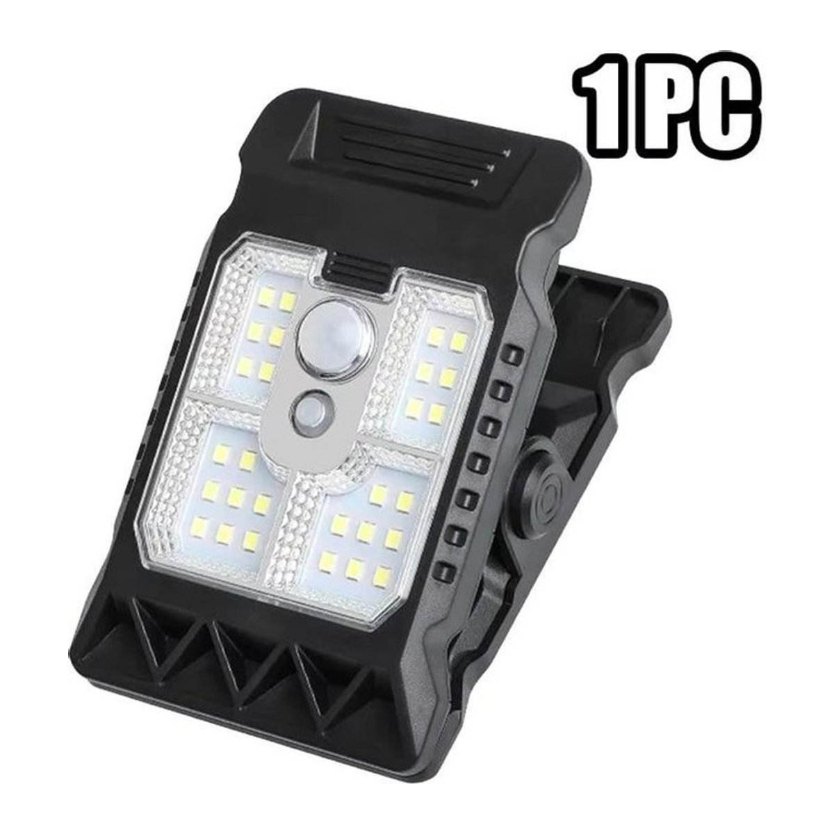 YJMP Super Lighting Clip-on LED Solarleuchte mit smarter Bewegungserkennung, wasserdichte Außenlampe in Schwarz - Bild 1