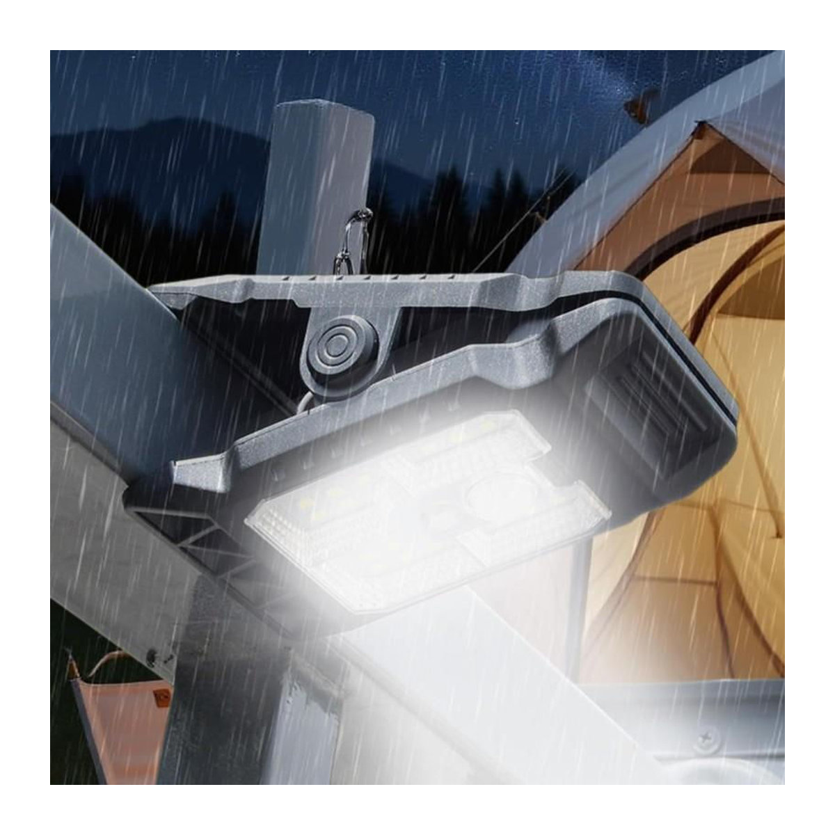 YJMP Super Lighting Clip-on LED Solarleuchte mit smarter Bewegungserkennung, wasserdichte Außenlampe in Schwarz - Bild 6