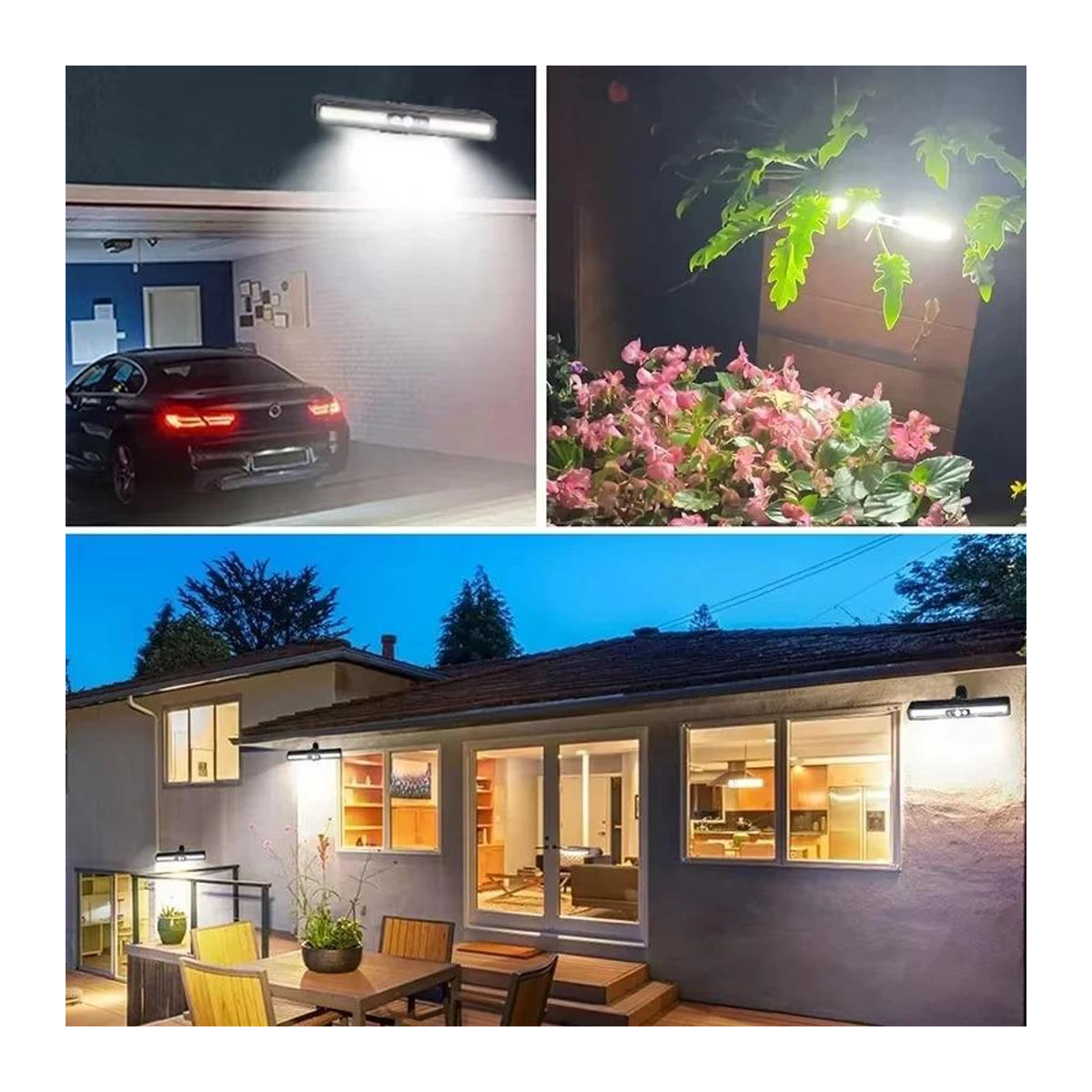 YJMP Super Lighting Clip-on Solarleuchten für den Außenbereich mit LED-Bewegungsmelder, wasserdicht IP55, Kaltweiß, Schwarz, 2er Set - Bild 8