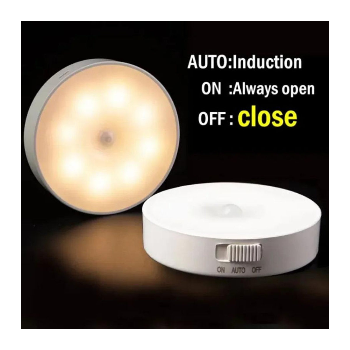 YJMP Super Lighting Induktives LED Nachtlicht in Weiß mit USB-Aufladung und magnetischer Saugung für Kleiderschränke und Flure - Bild 7