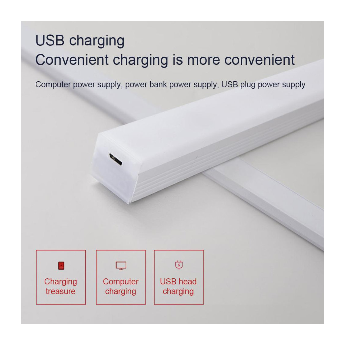 YJMP Super Lighting LED Nachtlicht mit Bewegungssensor, USB aufladbar, ultradünn und kabellos, warmweiß, Breite: 20 cm - Bild 7