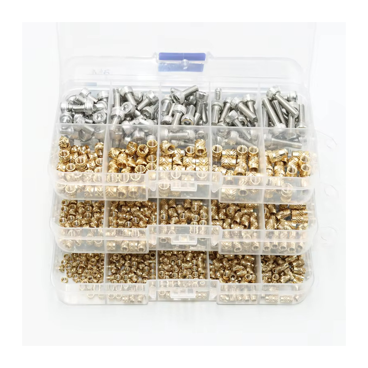 YMAX Messing-Wärmeeinsatzmutter und Edelstahl-Inbusschraube Set für Kunststoffgehäuse in M2 M2,5 M3 M4 - Bild 2