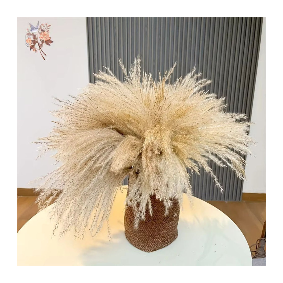 YN HI FLOWER Beige Getrockneter Pampasgras Blumenstrauß im Bohemian Stil für Hochzeiten und DIY Dekorationen - Bild 2
