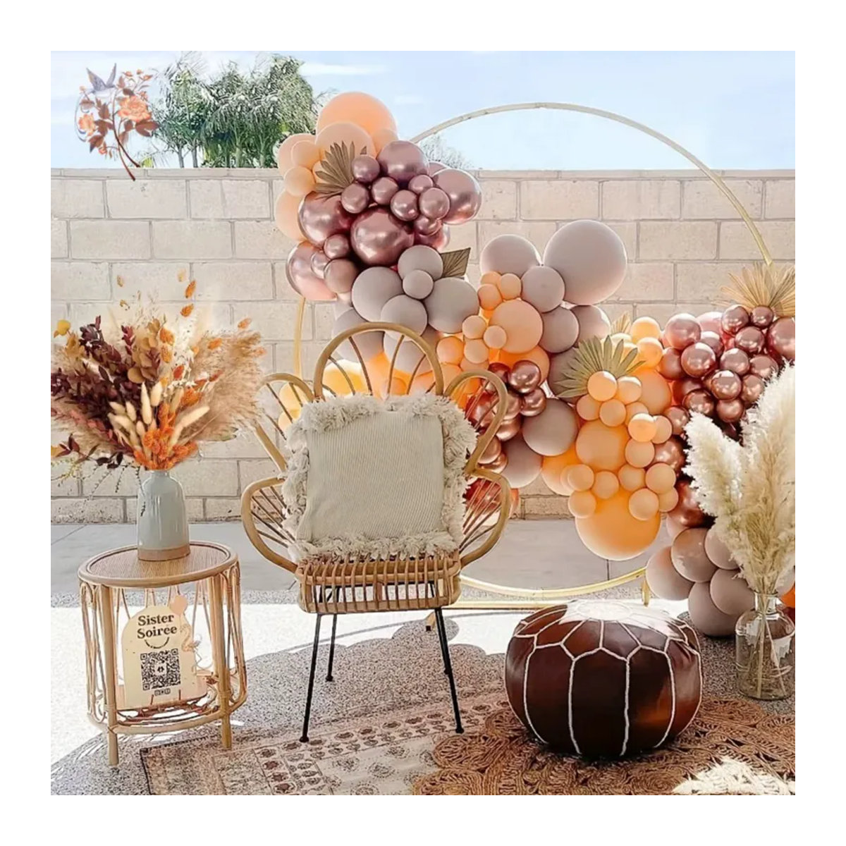 YN HI FLOWER ENJOY YOUR LIFE Pampasgras Bouquet Beige - Getrocknete Blumen für Boho-Dekoration, Hochzeit und Heimarrangement - Bild 5