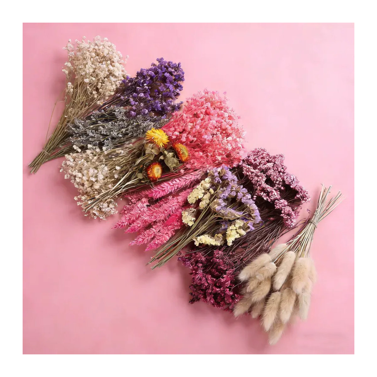 YN HI FLOWER Gemischtes Trockenblumen-Materialpaket in Box, Mehrfarbiges Mini-Bouquet für Hochzeitsdekoration und Boutonniere im Bohemian-Stil - Bild 3