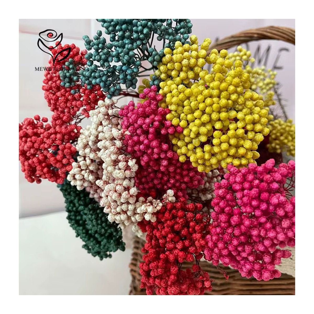 YN HI FLOWER Trockener Hirse-Blumenstrauß in Lila und Mehrfarbig für Herbst, Hochzeit und Weihnachten - Bild 2