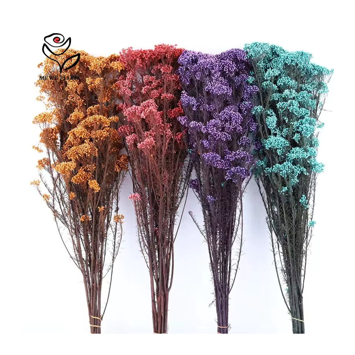 YN HI FLOWER Trockener Hirse-Blumenstrauß in Lila und Mehrfarbig für Herbst, Hochzeit und Weihnachten - Bild 3