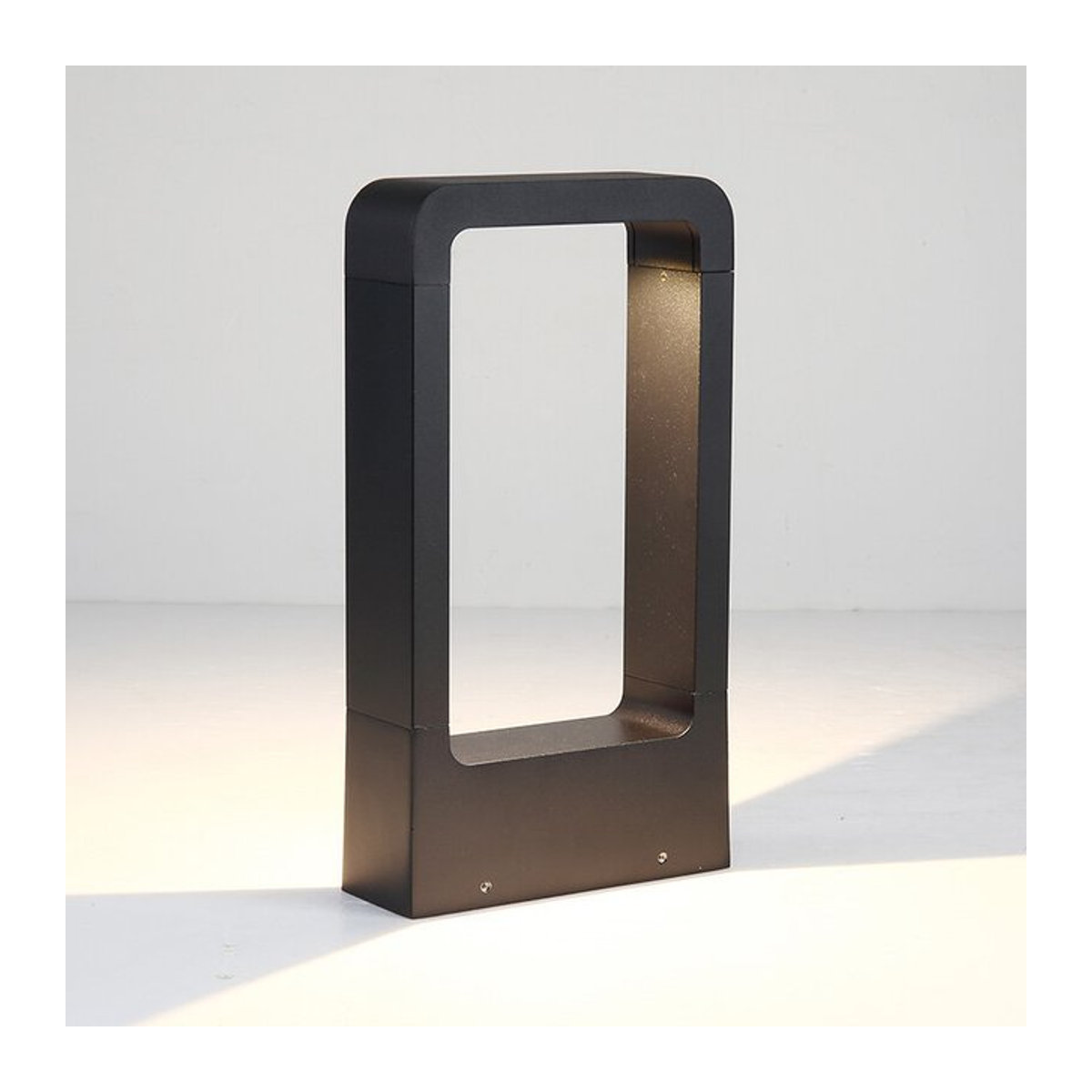Ynhaw Moderne LED Pollerleuchte aus Aluminium in Schwarz, 10W, Warmweiß, IP65 Wasserdicht - Bild 1