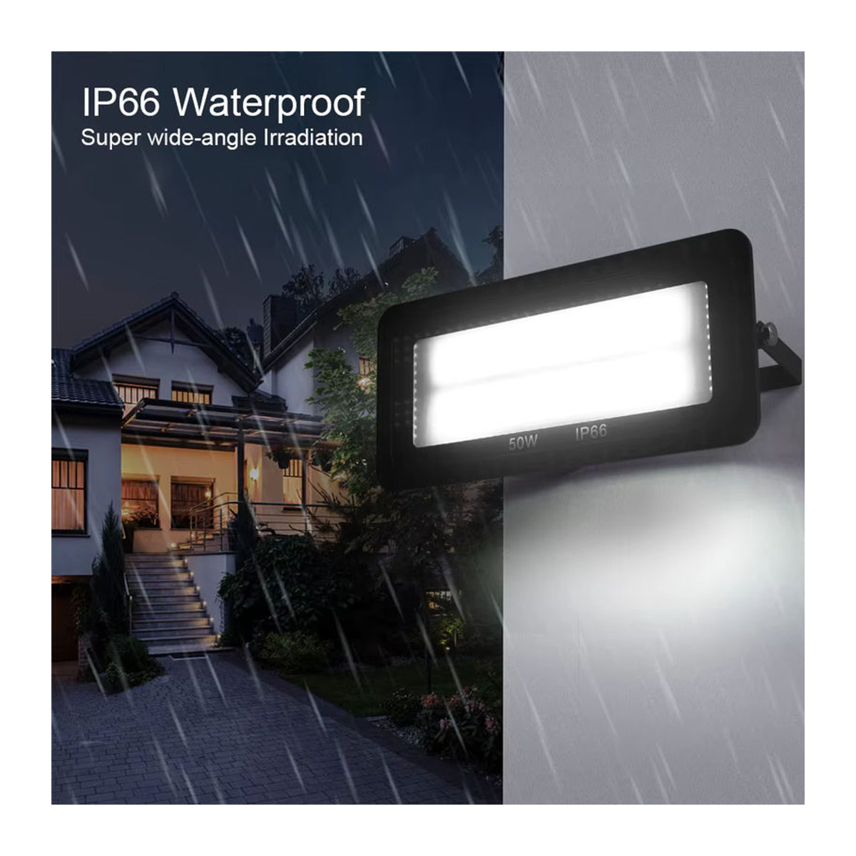 YNL LED Außenstrahler IP66 Wasserdichter COB Flutlicht Scheinwerfer aus Aluminium in Schwarz - Bild 4