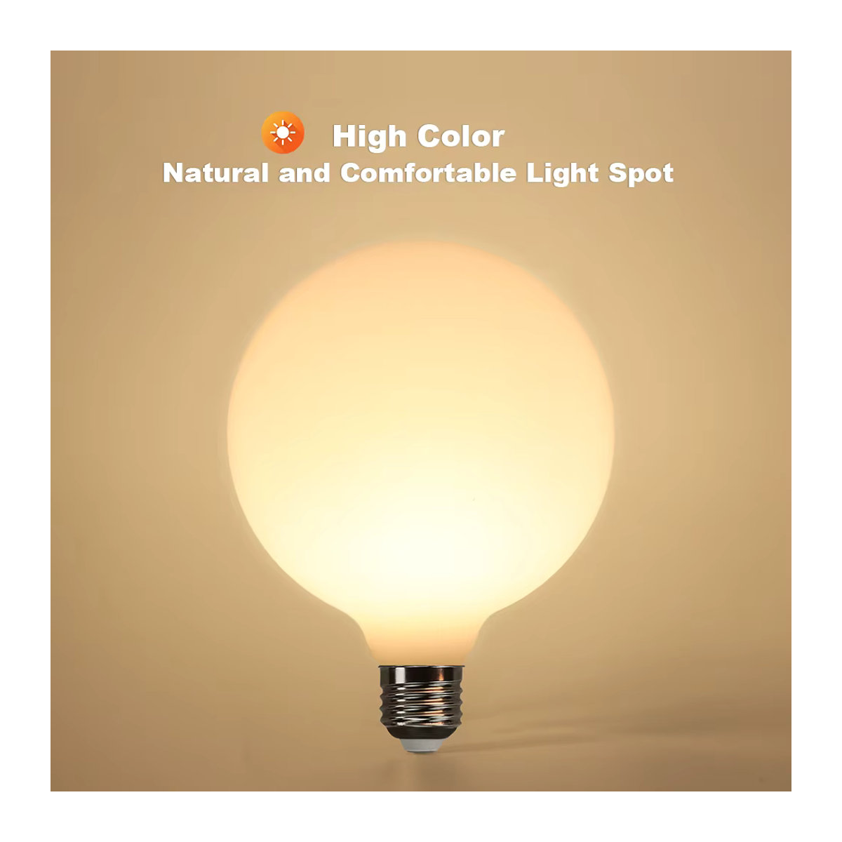 YNL LED-Glühbirne E27 G80 G95 G125 in Kaltweiß, minimalistisches Design - Bild 5